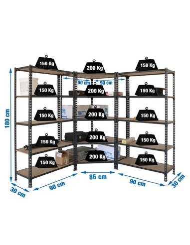 PACK MADERCLICK CORNER +2 MADER Anthracite/Wood...