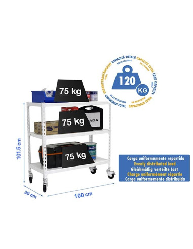 Etagère SIMONCLICK PLUS Blanc 3 étagères à...