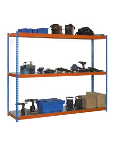 Estantería ECOFORTE METAL Azul/Naranja/Galva 3 estantes 2