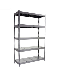Estantería ECOFORTE METAL Gris/Galva 5 estantes