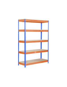 Estantería BRICOFORTE CHIPBOARD Azul/Naranja/Madera 5...