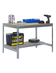 SIMONWORK BT0 Galva/Wood workbench 2 shelves 2