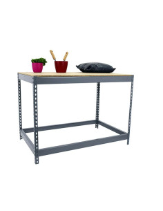 SIMONWORK BASIC workbench 1 shelf Grey/Wood 2