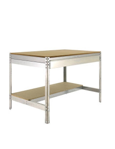 SIMONWORK BT0 BOX Galva/Wood workbench 2 shelves + drawer