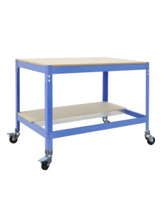 SIMONWORK MOBILE BT0 Bancada de trabalho azul/madeira 2...