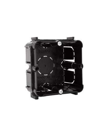 Caja mecanismos enlazable universal cuadrada (tornillo 4 posiciones) 65x65x42 mm con 2 tornillos. 1 unidad