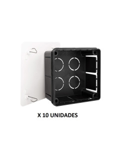 Caja empalmes 100x100x50 mm. Tapa garras metálicas. 10 unidades