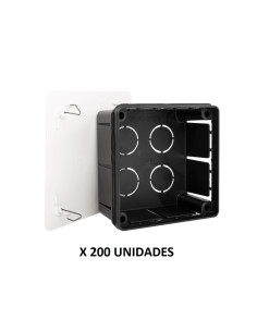 Caja empalmes 100x100x50 mm. Tapa garras metálicas. 200 unidades