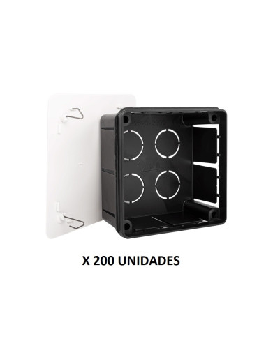 Caja empalmes 100x100x50 mm. Tapa garras metálicas. 200 unidades