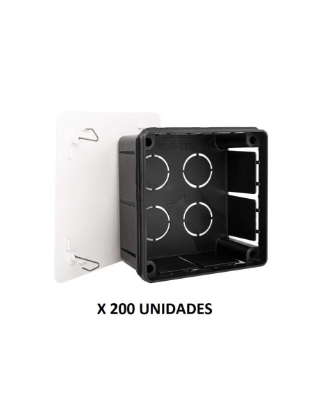 Caja empalmes 100x100x50 mm. Tapa garras metálicas. 200 unidades