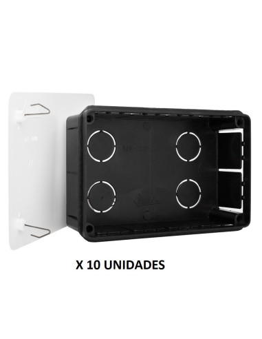 Caja empalmes 160x100x50 mm. Tapa garras metálicas. 10 unidades