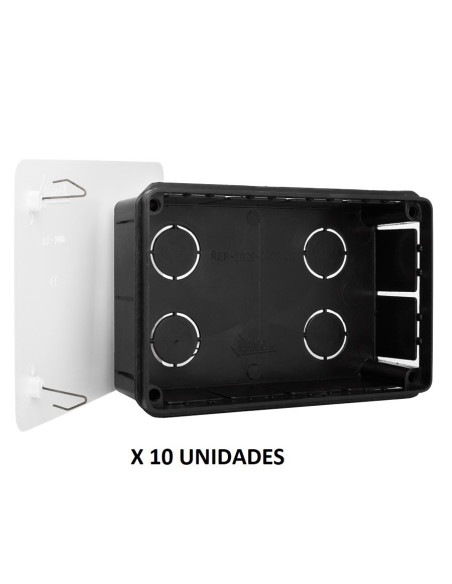 Caja empalmes 160x100x50 mm. Tapa garras metálicas. 10 unidades