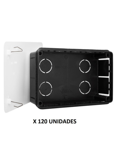 Caja empalmes 160x100x50 mm. Tapa garras metálicas. 120 unidades