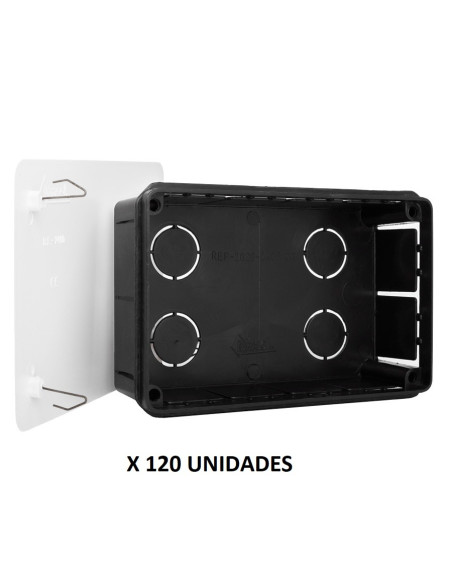 Caja empalmes 160x100x50 mm. Tapa garras metálicas. 120 unidades