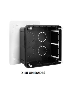 Caja empalmes 100x100x50 mm. Tapa tornillos. 10 unidades