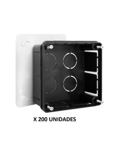 Caja empalmes 100x100x50 mm. Tapa tornillos. 200 unidades