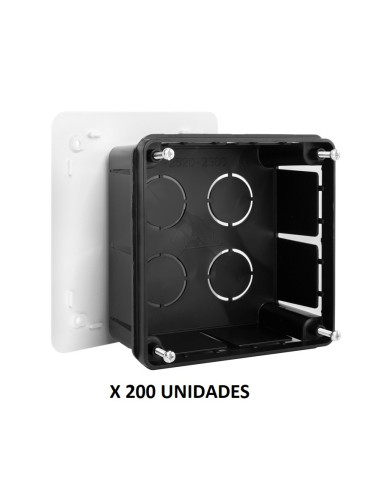 Caja empalmes 100x100x50 mm. Tapa tornillos. 200 unidades