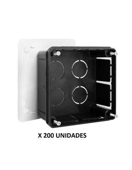 Caja empalmes 100x100x50 mm. Tapa tornillos. 200 unidades