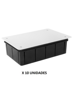 Caja empalmes 160x100x50 mm. Tapa tornillos. 10 unidades