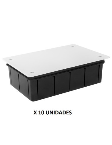 Caja empalmes 160x100x50 mm. Tapa tornillos. 10 unidades