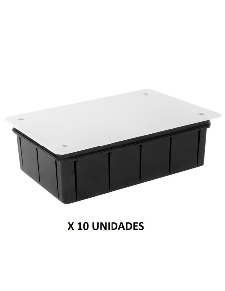 Caja empalmes 160x100x50 mm. Tapa tornillos. 10 unidades