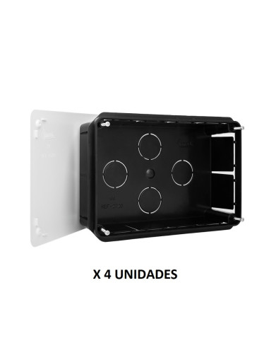 Caja empalmes 200x130x60 mm. Tapa tornillos.  4 unidades
