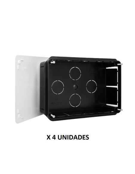 Boîte de jonction 200x130x60 mm. Cache-vis.  4 unités