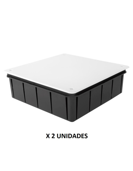 Caja empalmes 200x200x65 mm. Tapa tornillos. 2 unidades