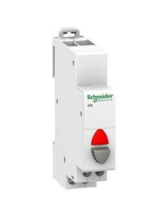 Bouton poussoir simple gris IPB 1 NC avec indicateur