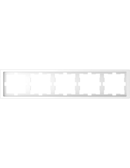Cadre Arctic White D-LIFE à 5 éléments pour montage horizontal et vertical en polycarbonate brillant