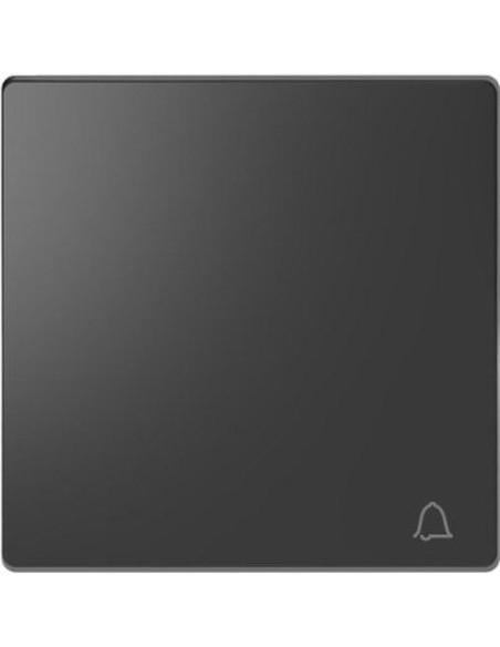 Tecla simple con símbolo timbre antracita para mecanismo D-LIFE