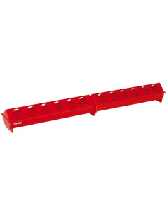 Comedouro plástico para galinhas, oco, 100 cm