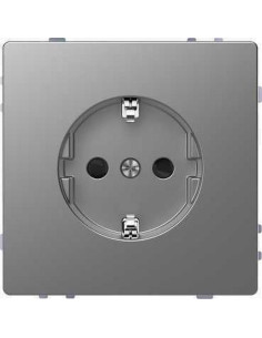 Prise Schuko complète avec mécanisme D-LIFE en aluminium...