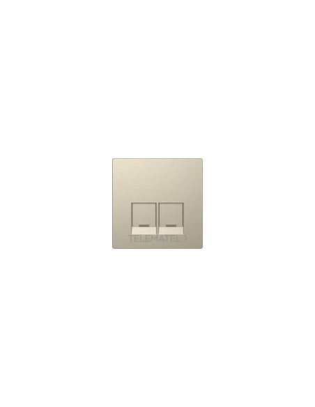 Cache pour prise double RJ45 type D-LIFE couleur sahara