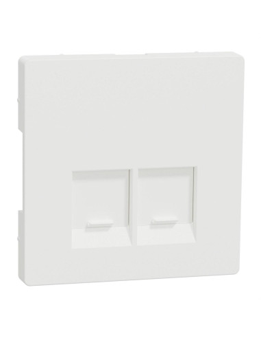 Clé double prise RJ45 D-life blanc mat