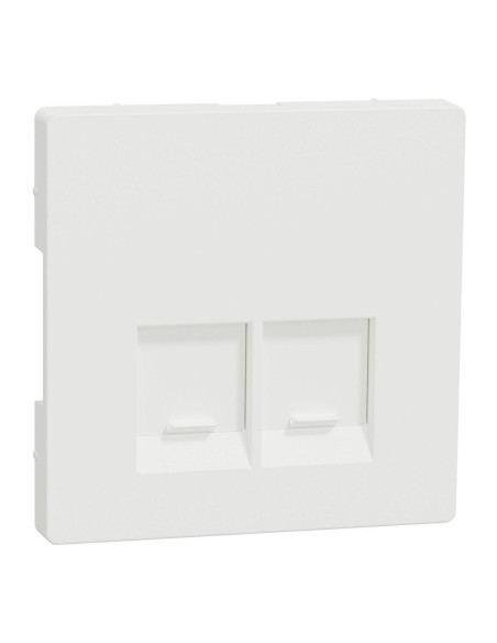 Chave de soquete duplo RJ45 D-life branca fosca