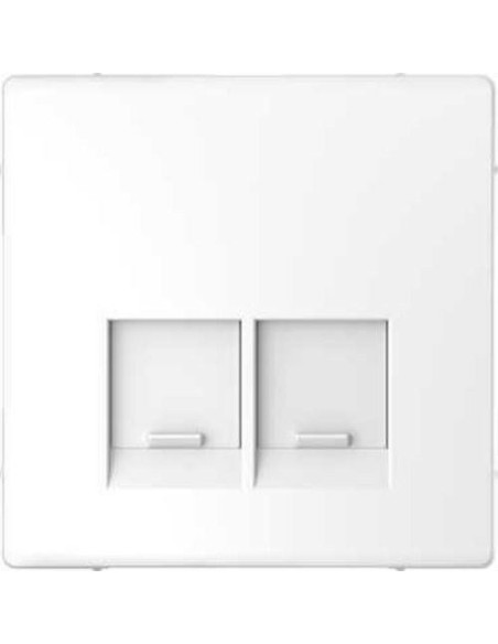 Tampa para tomada dupla RJ45 D-LIFE branco ártico