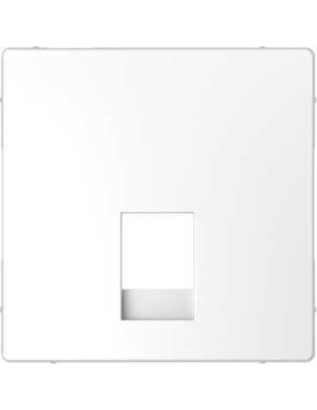 Cache pour mécanisme de prise téléphonique en polycarbonate mat couleur arctique ELEGANCE