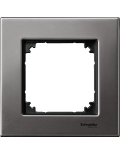 Marco Metal M-ELEGANCE con 1 elemento gris rodio