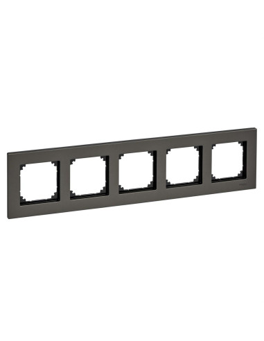 Frame with 5 elements ELEGANCE rhodium gray