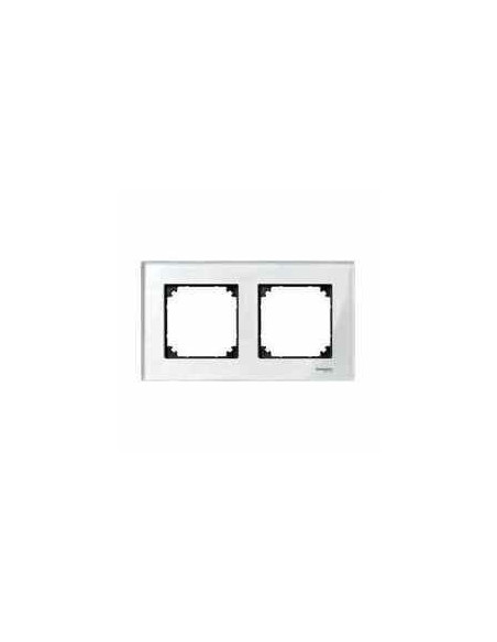 Frame with 2 elements ELEGANCE white glass