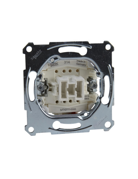 Interruptor 10A de la gama ELEGANCE con función 1P 1 vía metal plástico