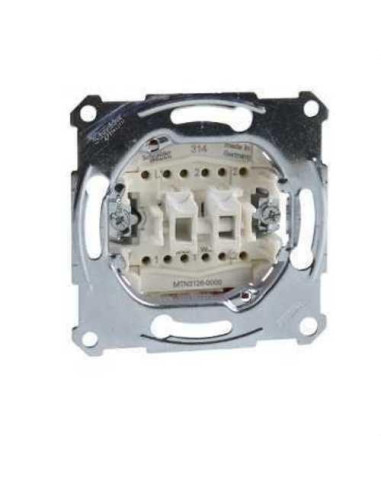Doble conmutador 10A 250V de la gama ELEGANCE con función bidireccional doble