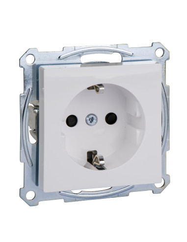 Schuko socket complete with active white 16A...