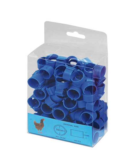 Plastic Rings for Chickens, Blue (100 Units)