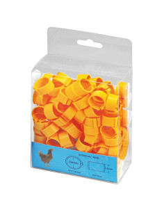 Anneaux en plastique pour poules, jaune (100 unités)