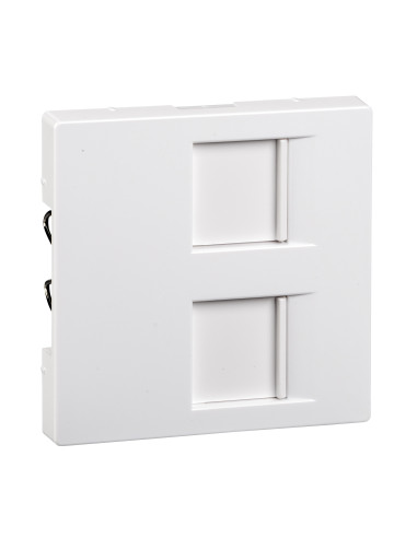 Couvercle Keystone double RJ45 blanc actif