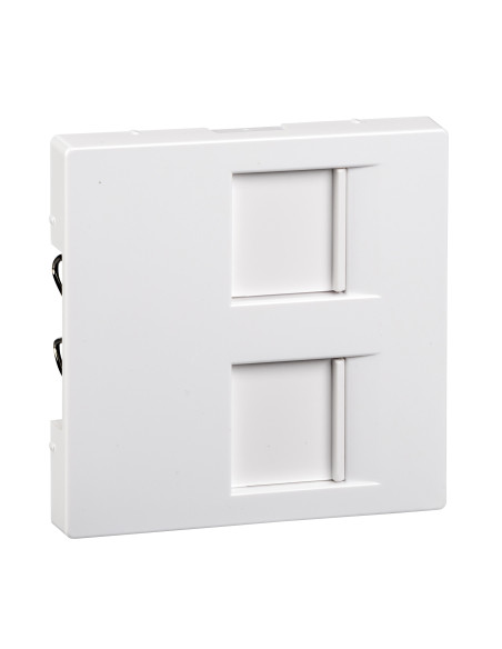Tapa Keystone RJ45 doble blanco activo