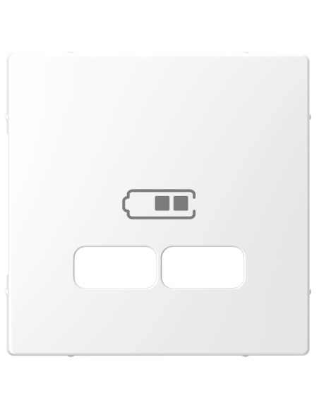 Cache pour double prise chargeur USB 2100mA de couleur blanc arctique D-LIFE