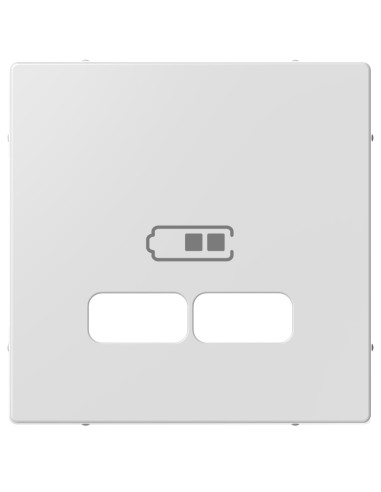 Double charger cover 2xUSB 100mA white